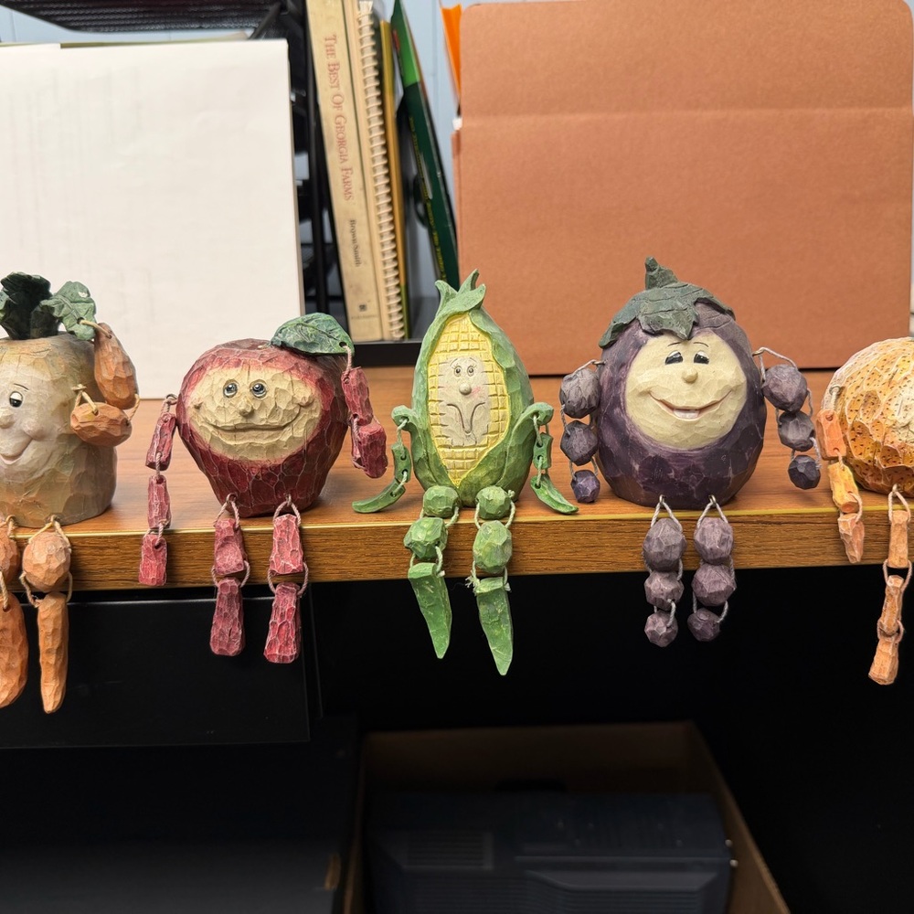 Colorful Vegetable and Fruit Figurines